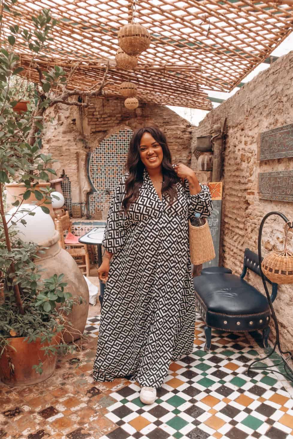 Bold Geometric Maxi Dress for Daytime Casual Bold Geometric Maxi Dress for Daytime Casual — Morocco Outfits