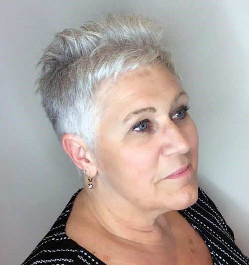 Ear Length Visual Idea Ear Length Visual Idea — Gray Hair Styles for Women Over 60
