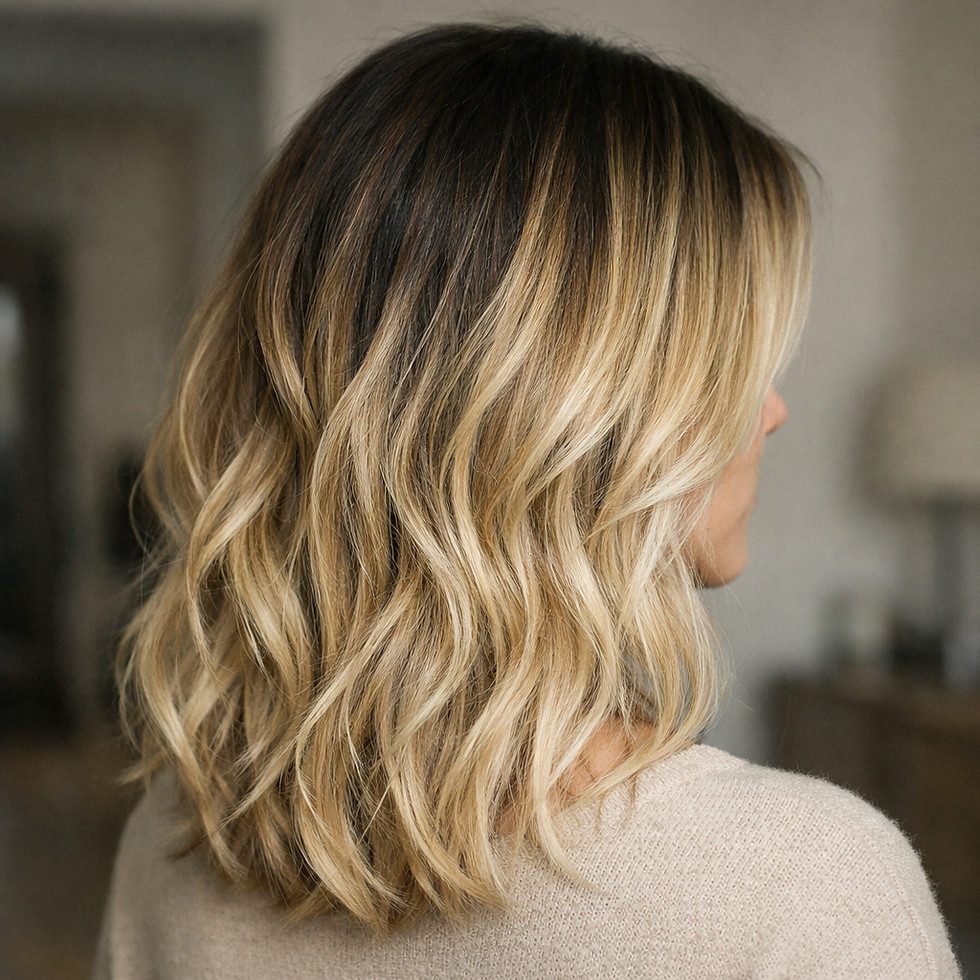 Side View Visual Idea Side View Visual Idea — Blonde Hair with Dark Roots