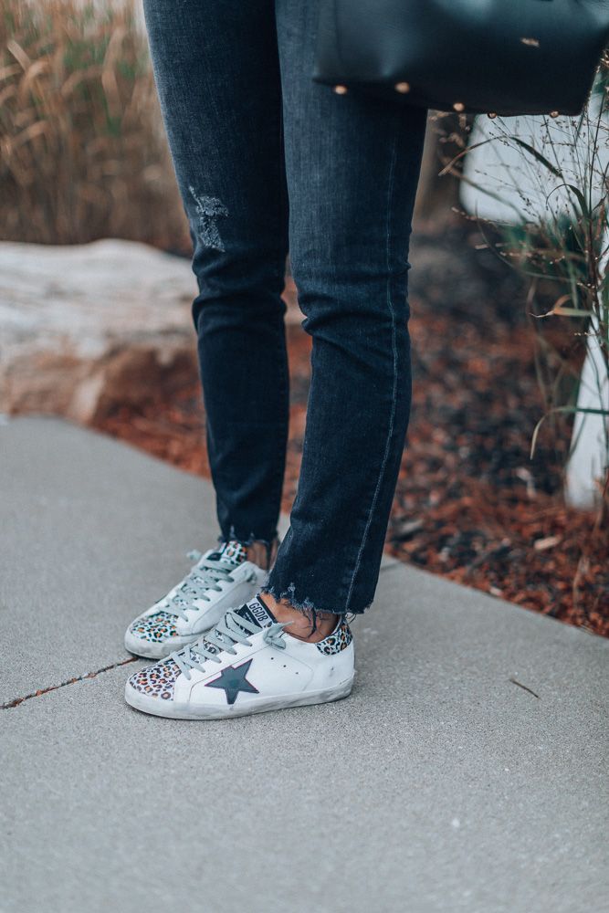 Skinny Jeans and Leopard Sneakers — Golden Goose Outfits
