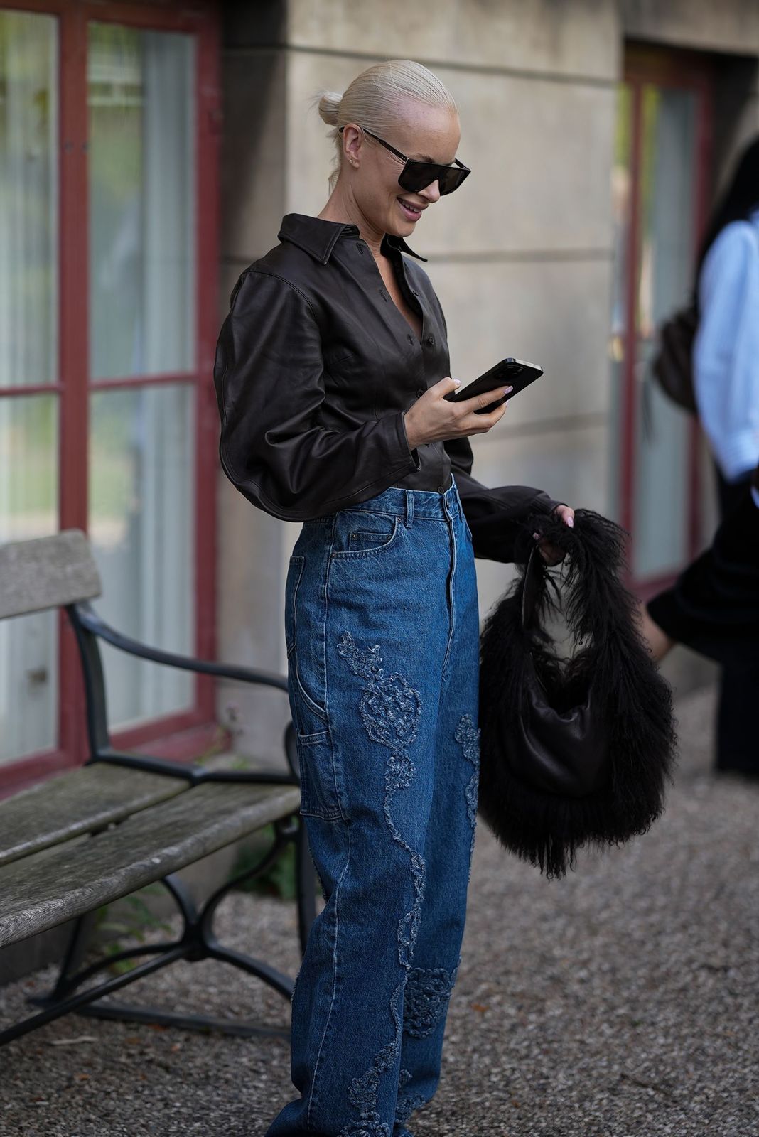Bomber Jacket and Sweater Tie with Straight Leg Jeans Bomber Jacket and Sweater Tie with Straight Leg Jeans — Boyfriend Jeans Outfits