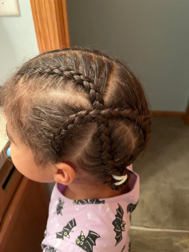 Collarbone Visual Idea — Toddler Braids