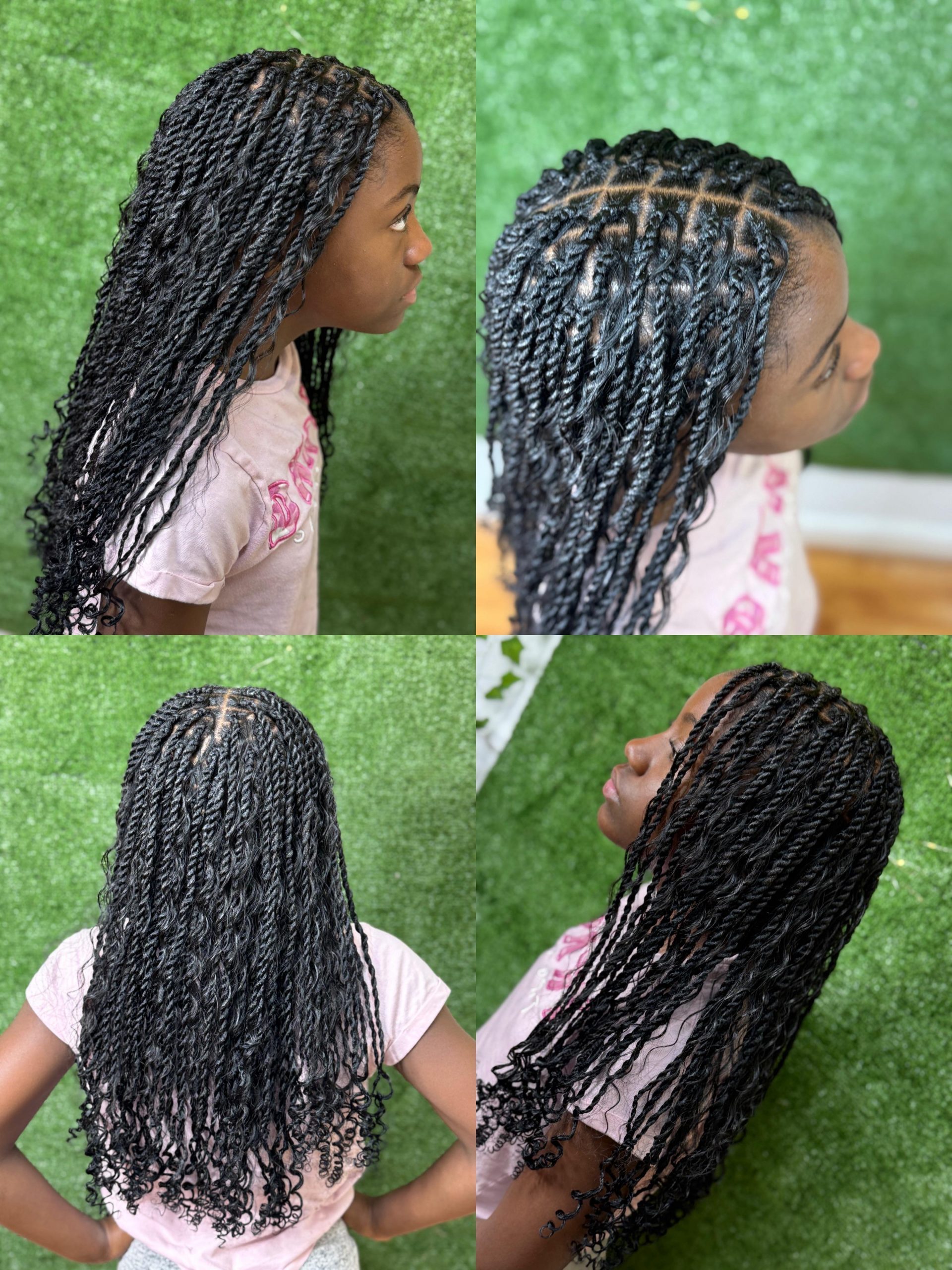 Mid-Back Twists With Square Parting Mid-Back Twists With Square Parting — Island Twists