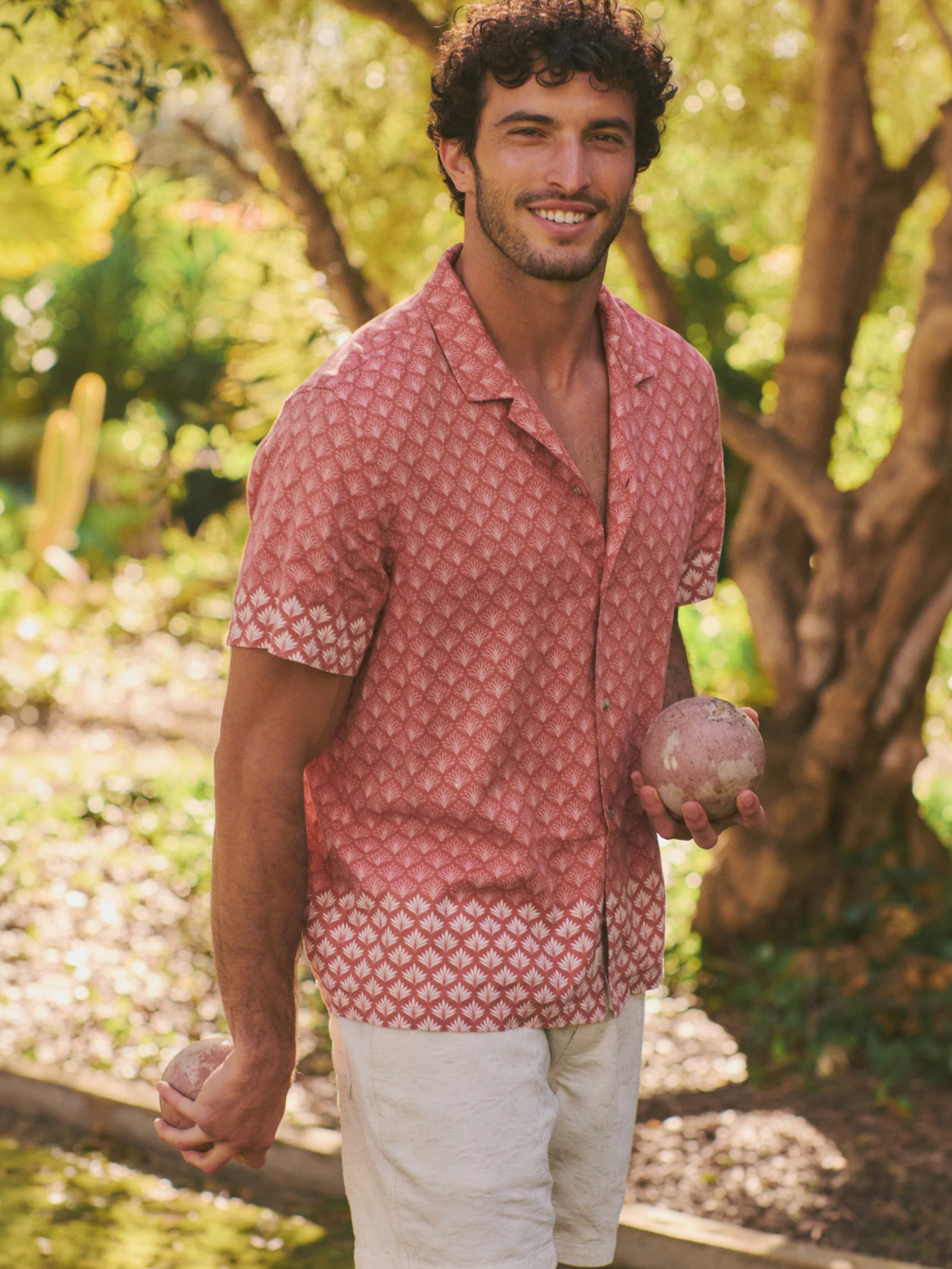 Striped Long-Sleeve Shirt with White Wide-Leg Trousers for a Relaxed Look Striped Long-Sleeve Shirt with White Wide-Leg Trousers for a Relaxed Look — Mens Vacation Outfits