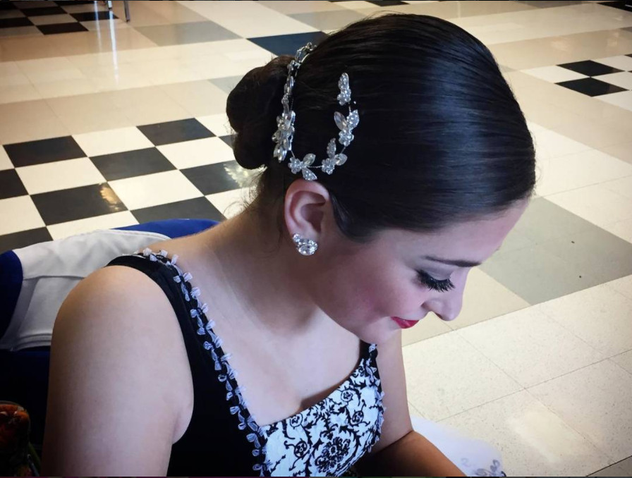 Dark Brown Bun with Ornate Accessory Dark Brown Bun with Ornate Accessory — Ballet Hairstyles