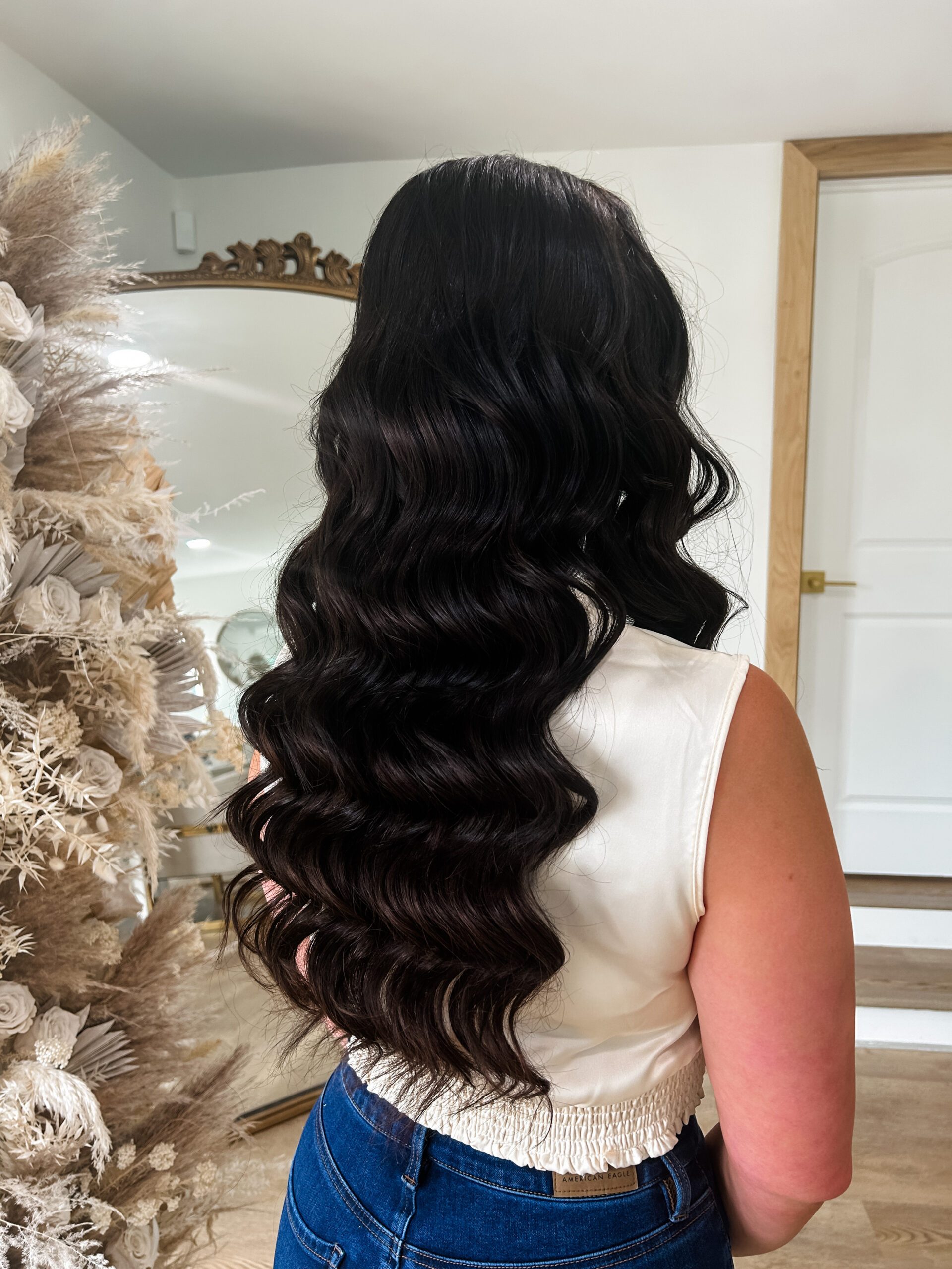 Thick Dark Brown Waves With Auburn Highlights Thick Dark Brown Waves With Auburn Highlights — 2B Hairstyles