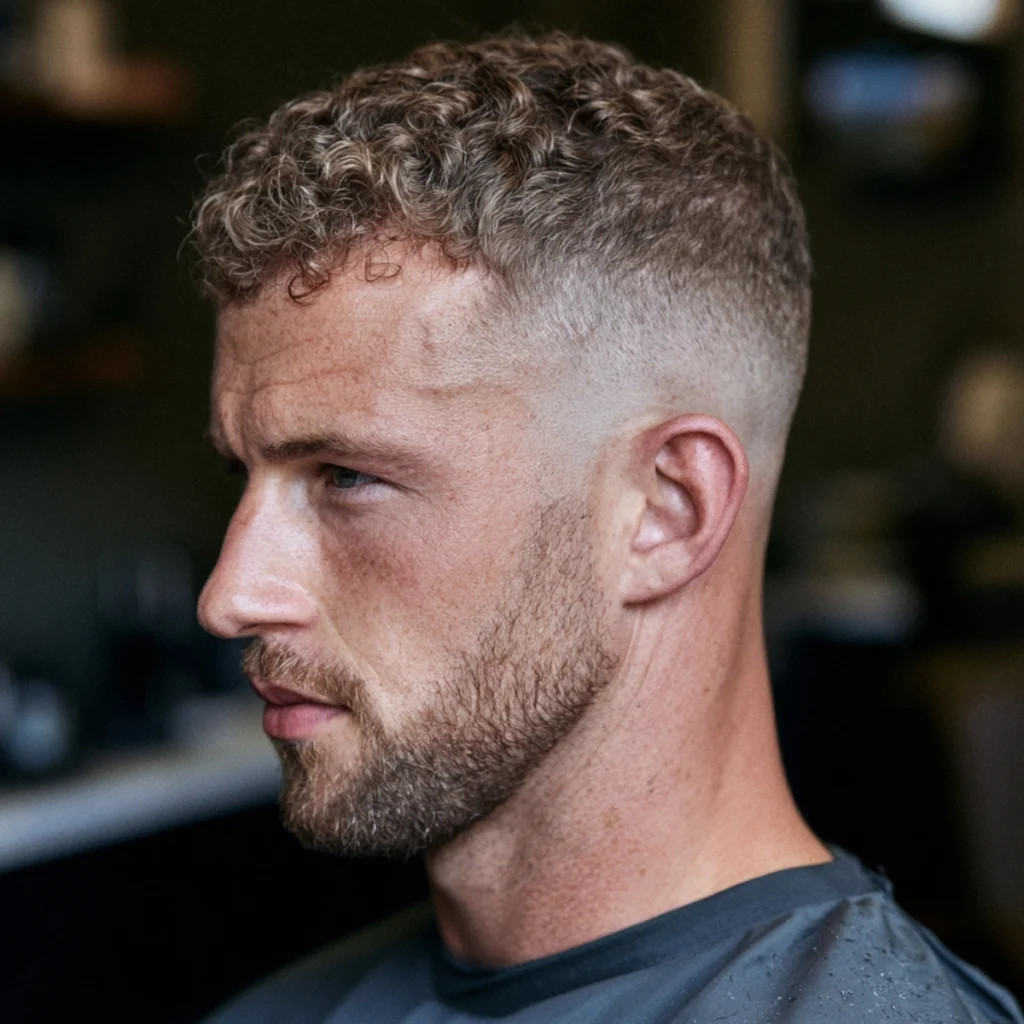 Forehead Visual Idea — Curly Hairstyles for Men