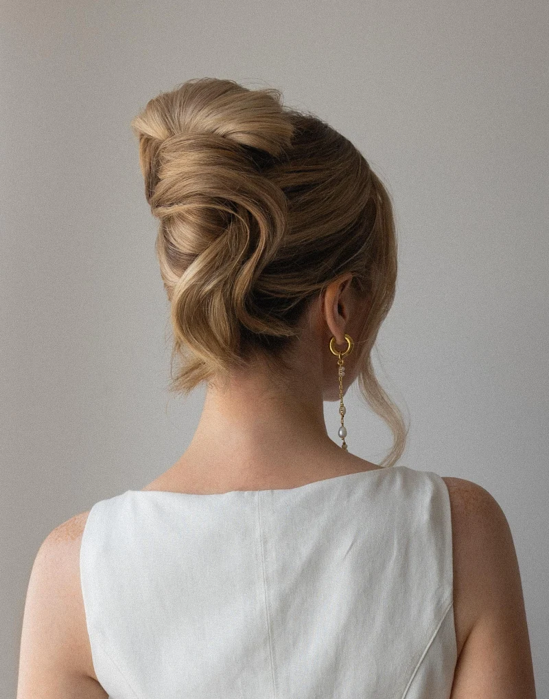 Sophisticated Ash Blonde Chignon — Wedding Updos