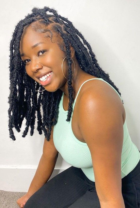 Thick Wavy Collarbone Goddess Locs Thick Wavy Collarbone Goddess Locs