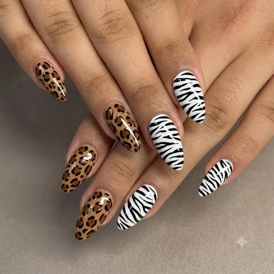 Leopard And Zebra Prints Visual Idea — Animal Print Nails