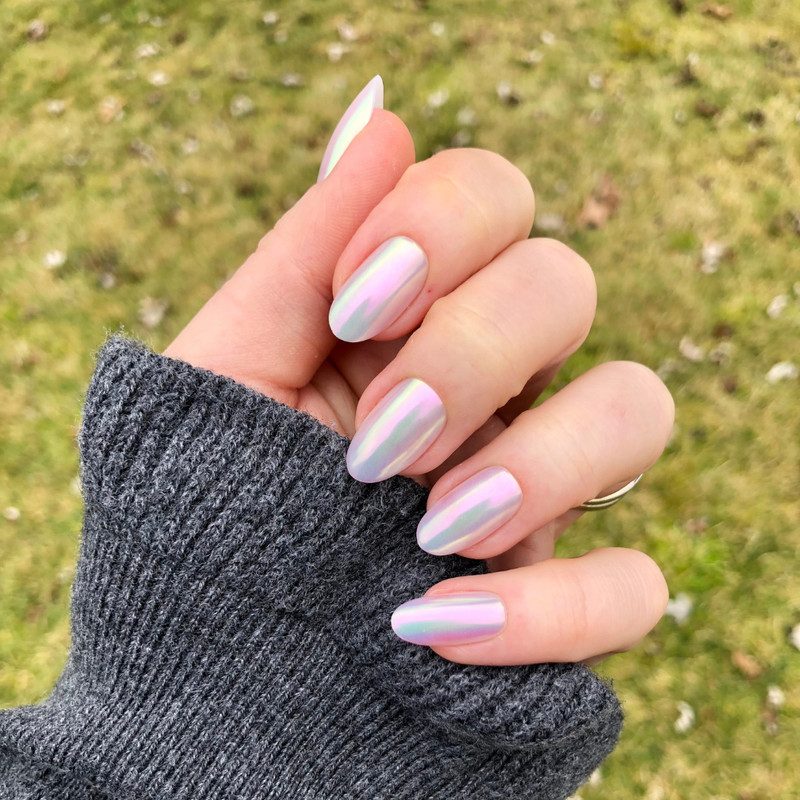 Pink to Blue Iridescent Shimmer Pink to Blue Iridescent Shimmer — Iridescent Nails
