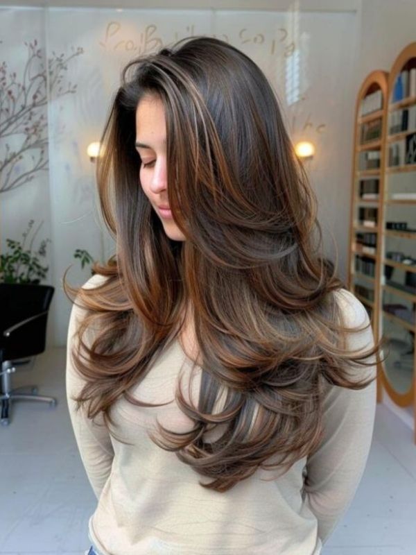 Voluminous Blowout With Long Layers — Hairstyles for Heart Shaped Faces