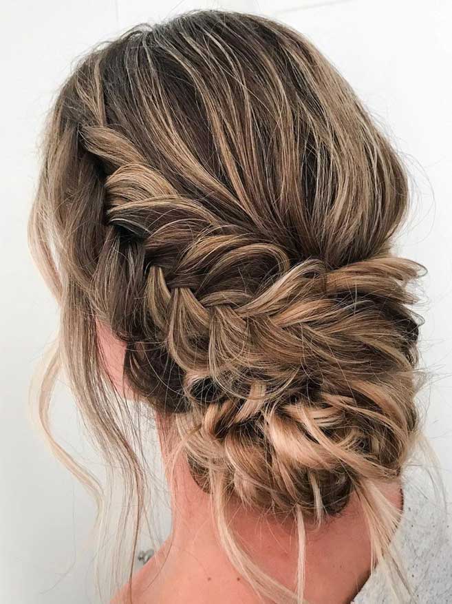 Textured Blonde Updo With Braids — Date Night Hairstyles