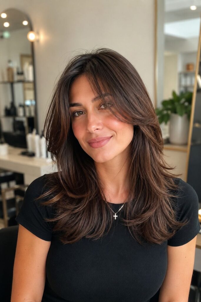 Mid-Back Layers With Volume and Waves Mid-Back Layers With Volume and Waves — Face Framing Layers