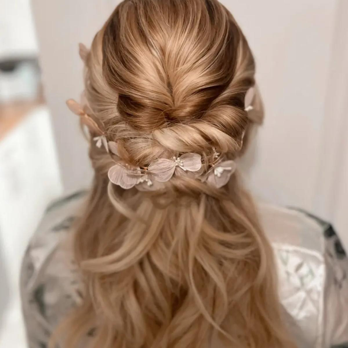 Twisted Updo With Loose Waves — Prom Half Up Half Down