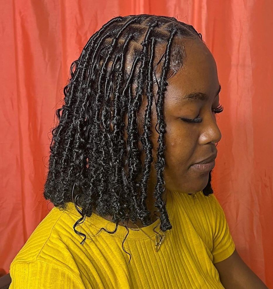 Collarbone Butterfly Locs Bob Collarbone Butterfly Locs Bob — Micro Locs Bob