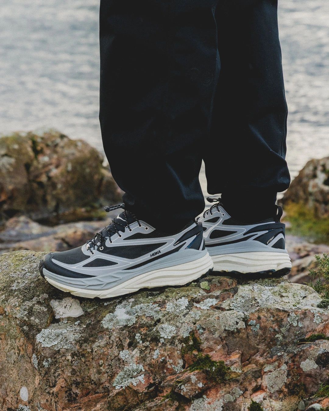 Outdoor Ready Black and Grey Hoka Sneakers Outdoor Ready Black and Grey Hoka Sneakers — Hoka Outfits