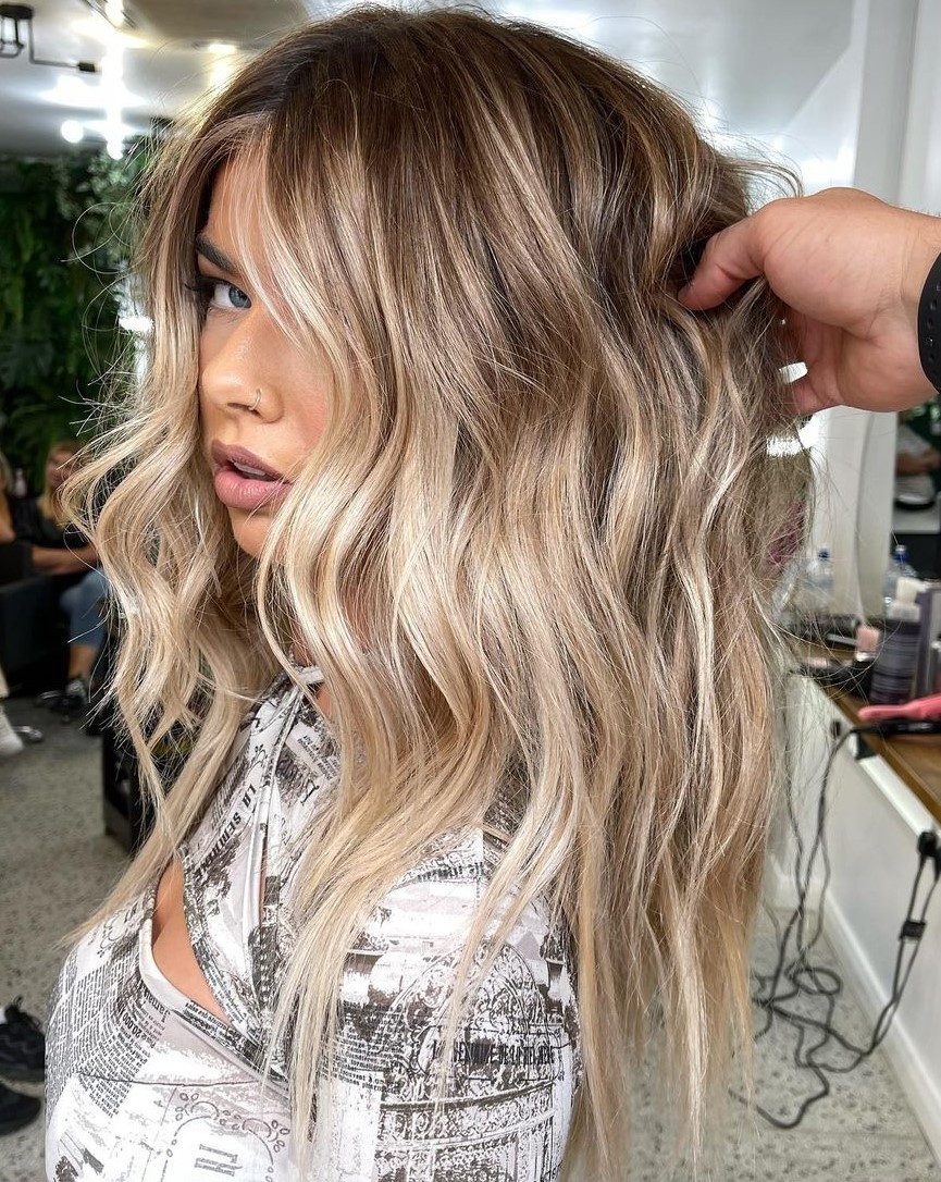 Shoulder Visual Idea — Blonde Balayage