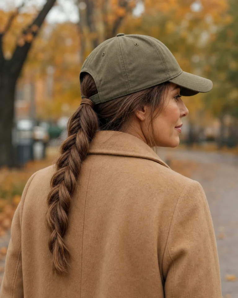 Fishtail Braid With Baseball Cap Fishtail Braid With Baseball Cap — Hat Hairstyles