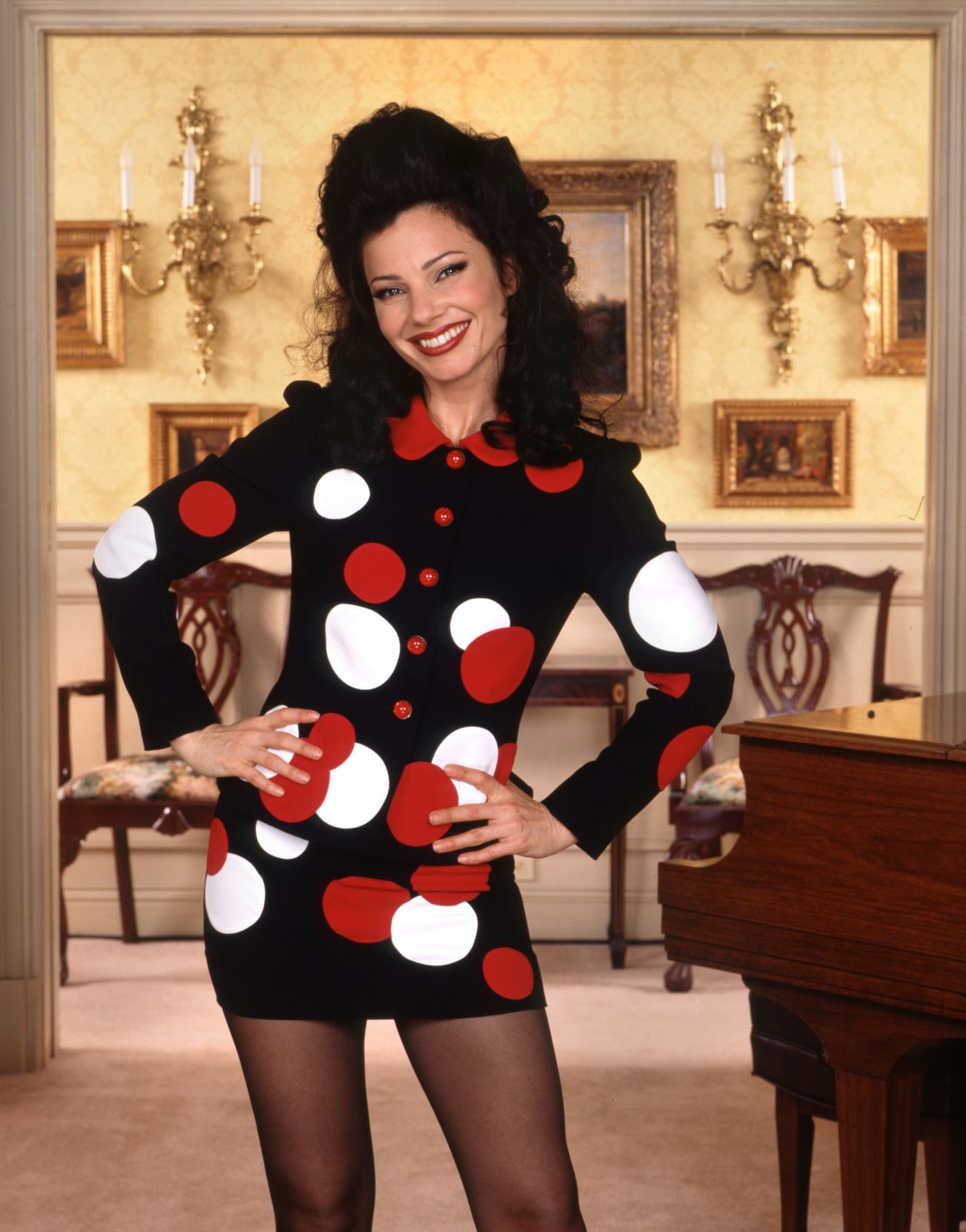 Polka Dot Statement: Fitted Black Mini Dress Polka Dot Statement: Fitted Black Mini Dress — Nanny Outfits