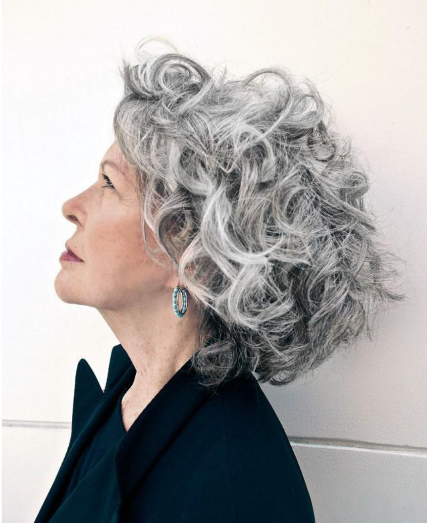 Collarbone Defined Curls Collarbone Defined Curls — Gray Curly Hair