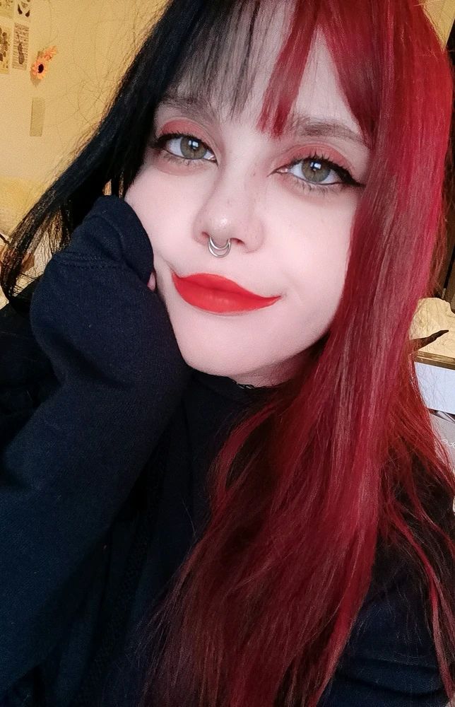 Shoulder Length Split Dye — Emo Hair
