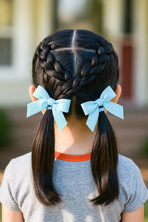 Dark Brown Visual Idea Dark Brown Visual Idea — Little Girl Braids