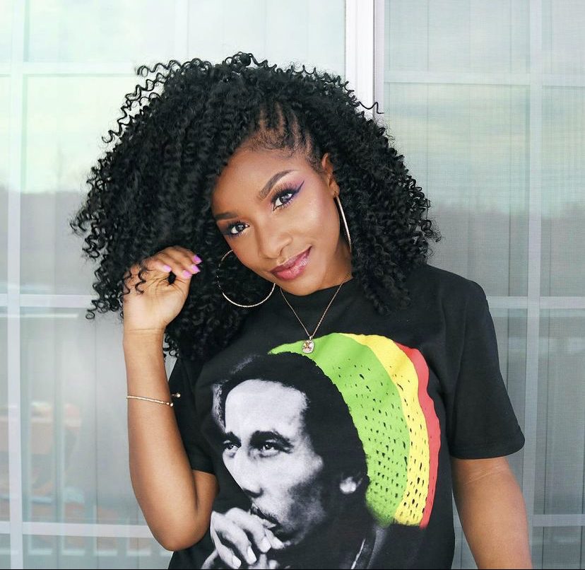 Chin-Length Bob With Loose Curls — Crochet Braids