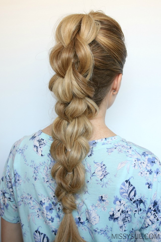 Voluminous Layered Blonde Braid — Pull Through Braid