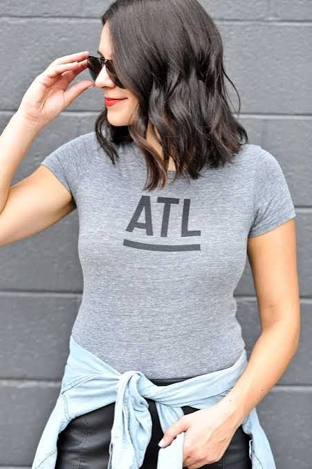ATL Graphic Tee with Leather Skirt and Denim Jacket — Atlanta Outfits