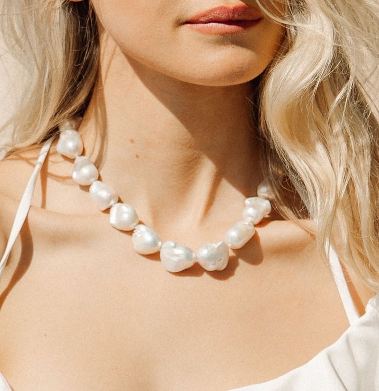 Formal Daytime Outfit Idea — Pearl Jewelry
