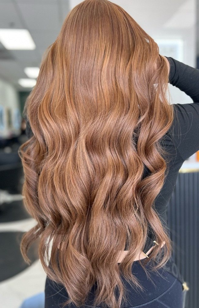 Mid-Back Rich Light Brown With Lighter Brown Dimension Mid-Back Rich Light Brown With Lighter Brown Dimension — Light Brown Hair