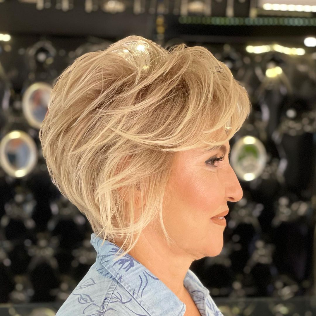 Blonde Visual Idea — Hairstyles for Double Chin