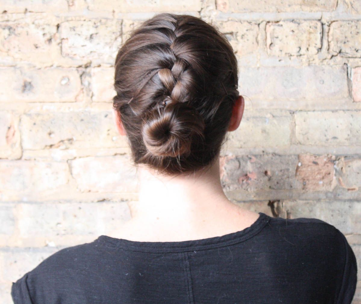 Nape Length Braided Low Bun — Travel Hairstyles