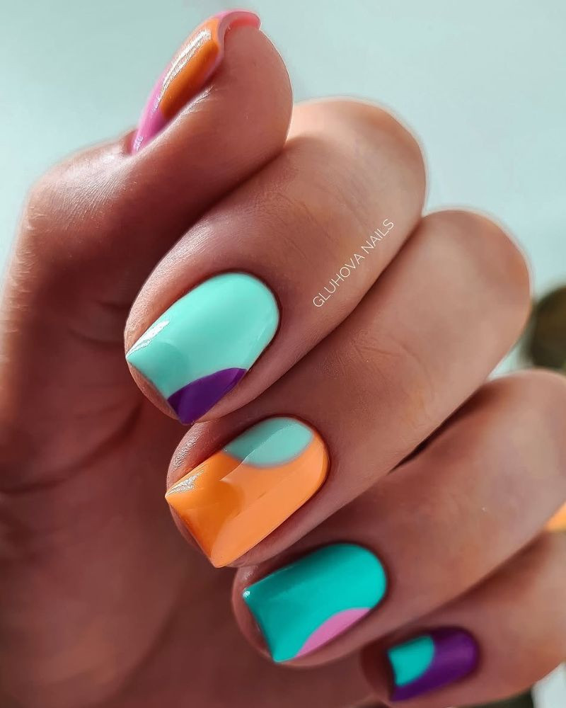 Color Blocking With Abstract Shapes Visual Idea Color Blocking With Abstract Shapes Visual Idea — Color Block Nails