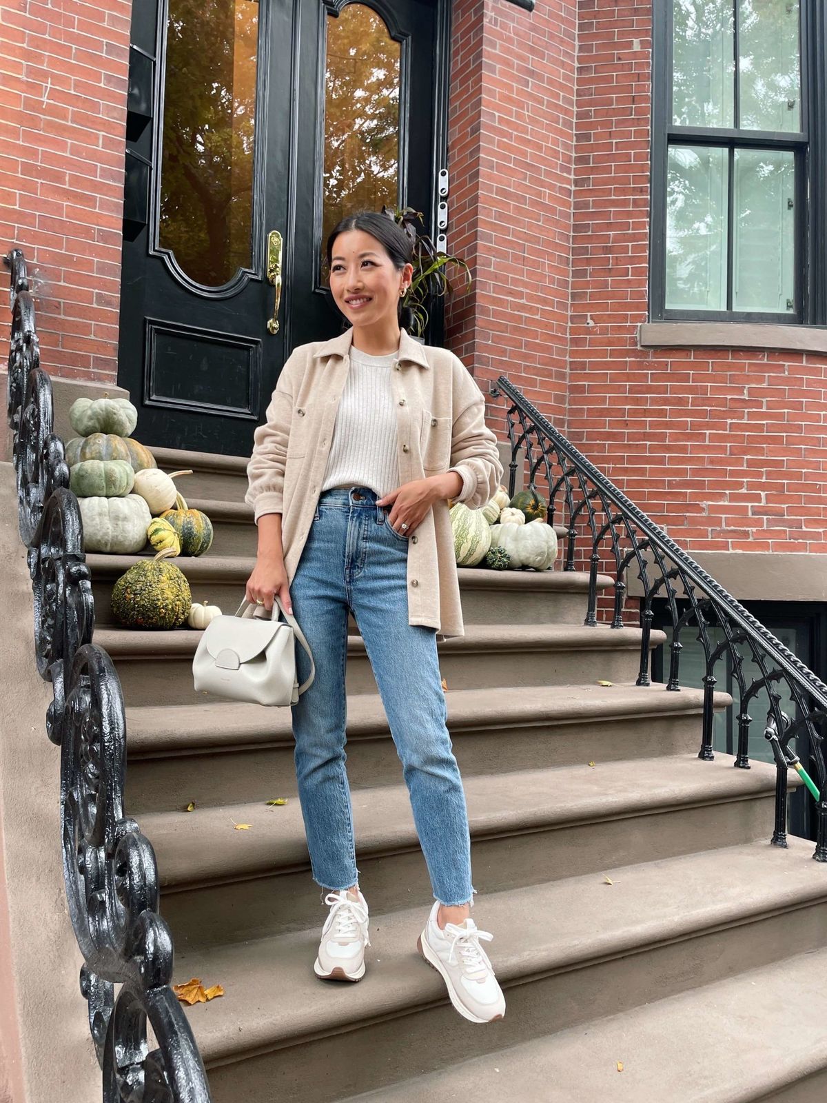 Casual Layering with Straight-Leg Jeans and Cardigan — Outfits for Short Women