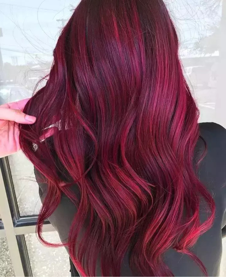 Layers Visual Idea — Ruby Red Hair