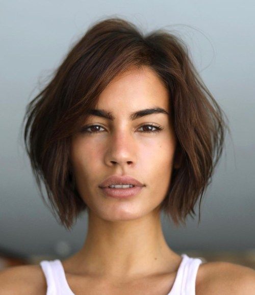 Textured Bob with Wispy Bangs Textured Bob with Wispy Bangs — Wash and Go Haircuts