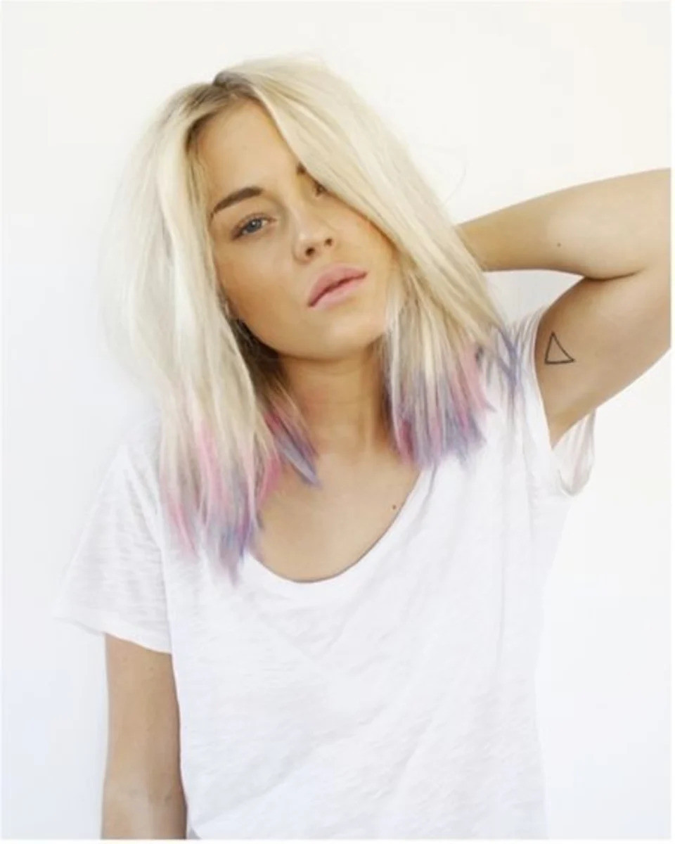 Collarbone Bob with Dreamy Opal Hues Collarbone Bob with Dreamy Opal Hues — Opal Hair