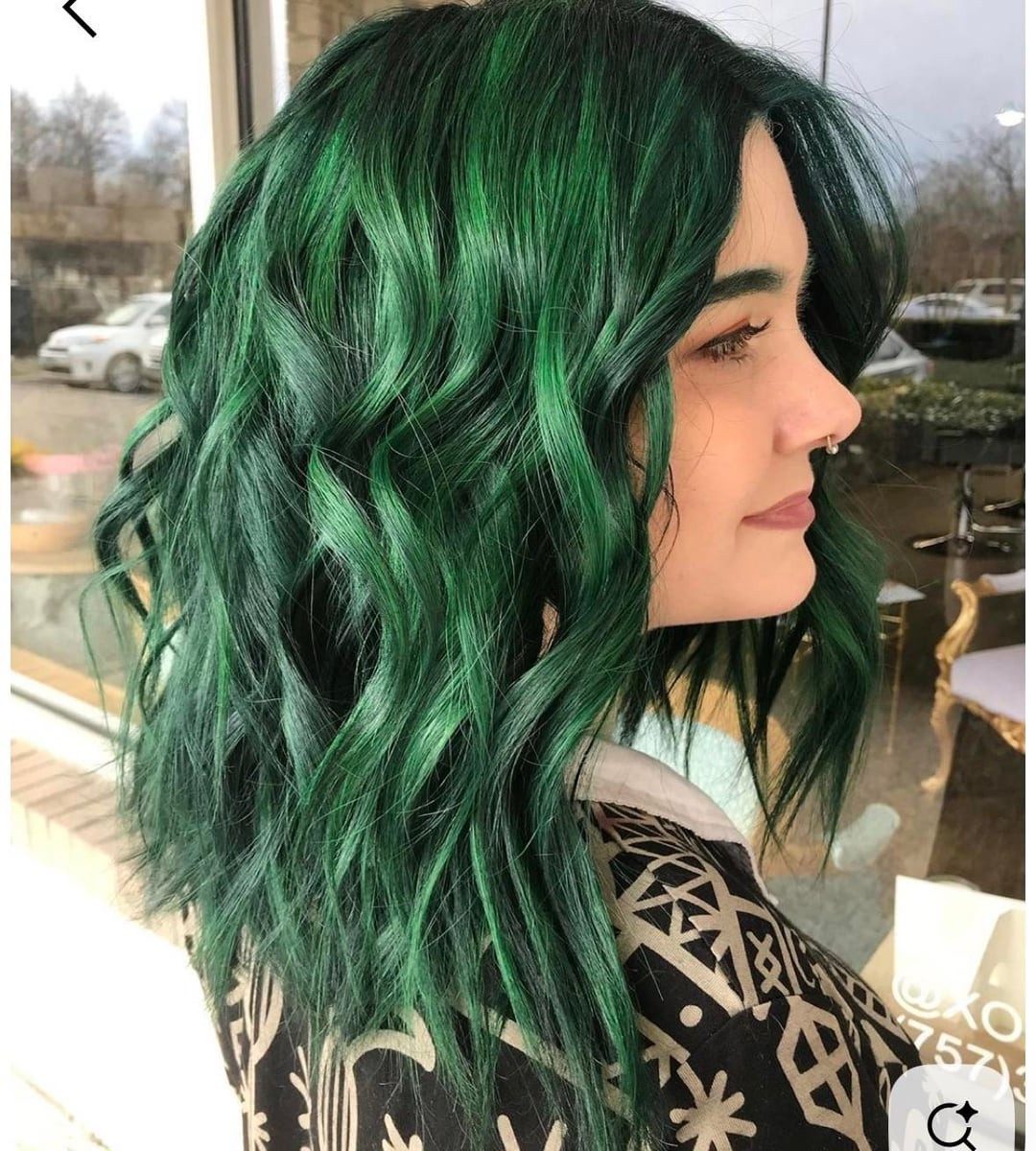 Collarbone Visual Idea Collarbone Visual Idea — Emerald Green Hair