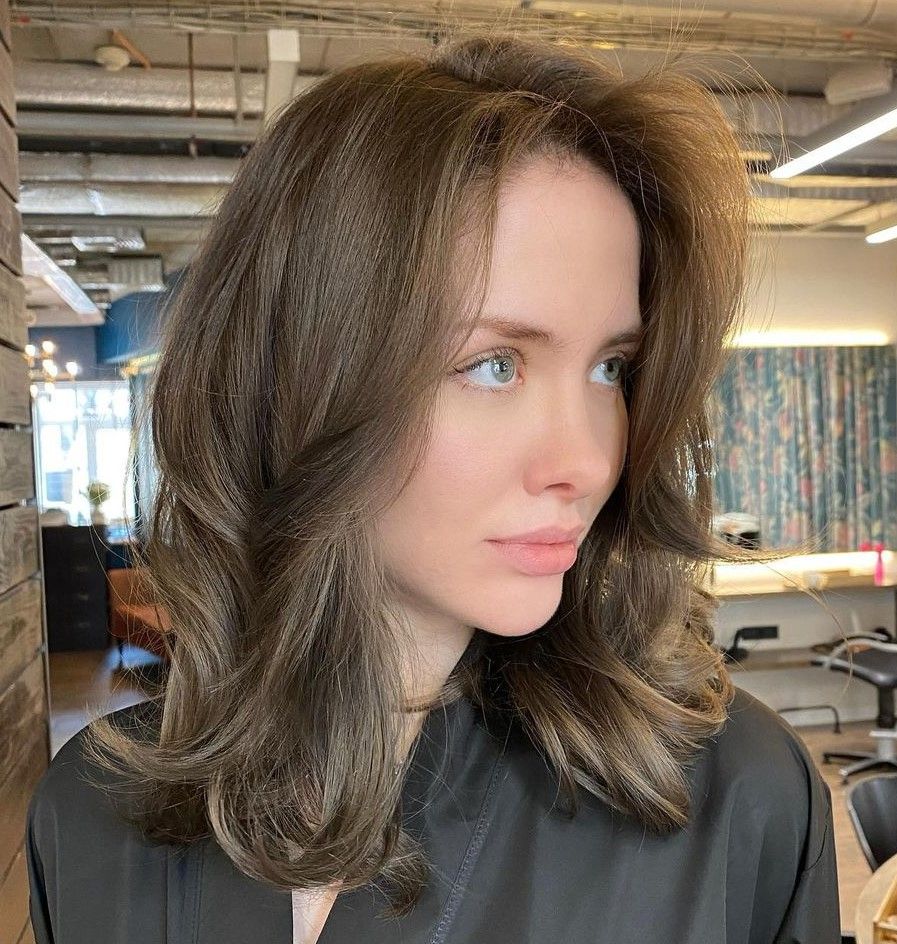 Cool Ash Brown With Subtle Highlights Cool Ash Brown With Subtle Highlights — Hair Color for Green Eyes