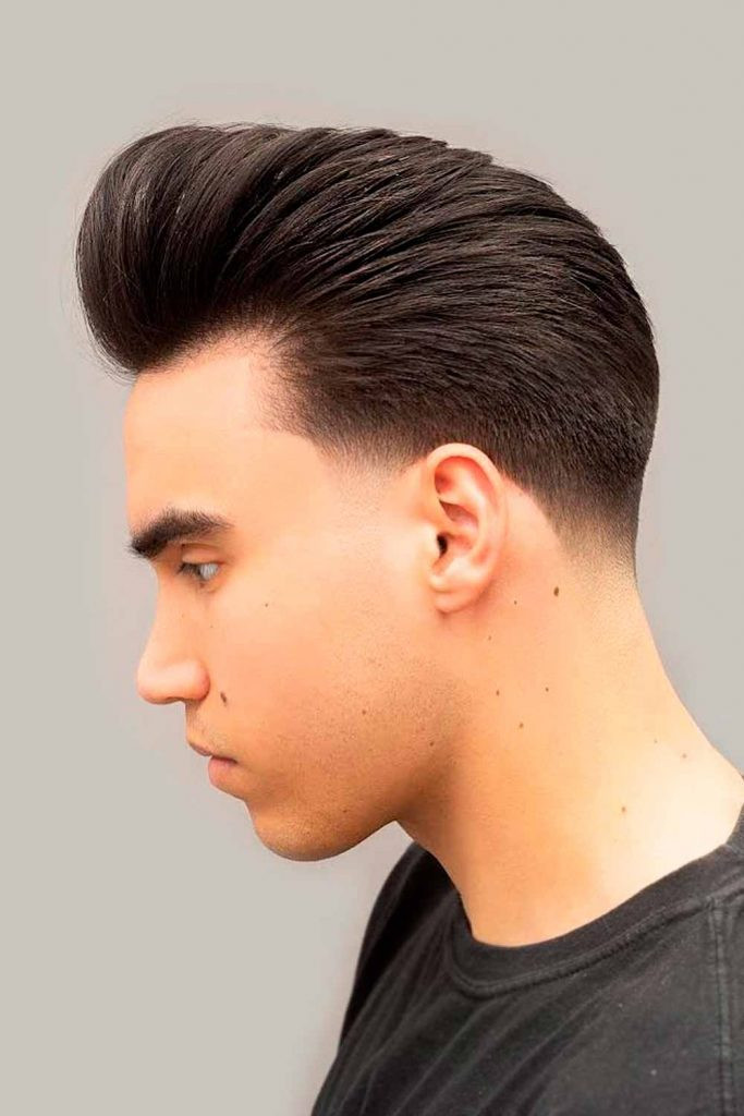 Pompadour With A Low Taper Fade Visual Idea Pompadour With A Low Taper Fade Visual Idea — Low Taper Fade Straight Hair