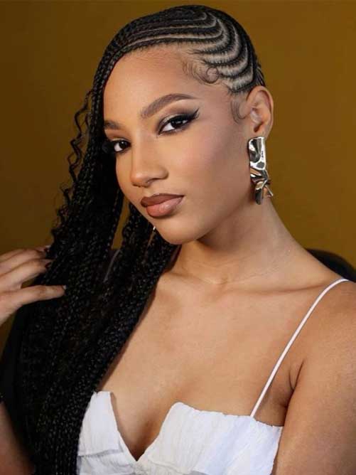 Mid-Back Coily Braids With Curls Mid-Back Coily Braids With Curls — Sew In Hairstyles