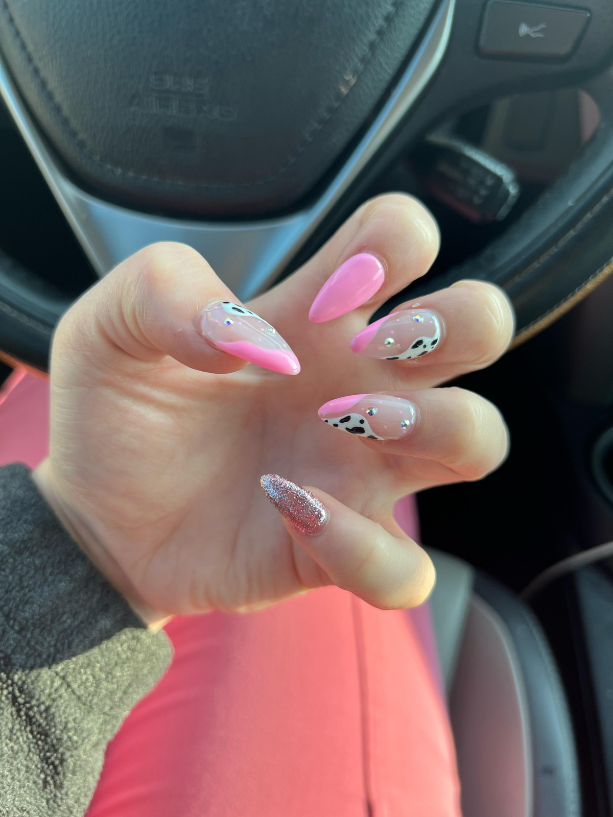 The Single Detail A Reader Notices First Pink Wavy French Cow Print The Single Detail A Reader Notices First Pink Wavy French Cow Print — Nashville Nails