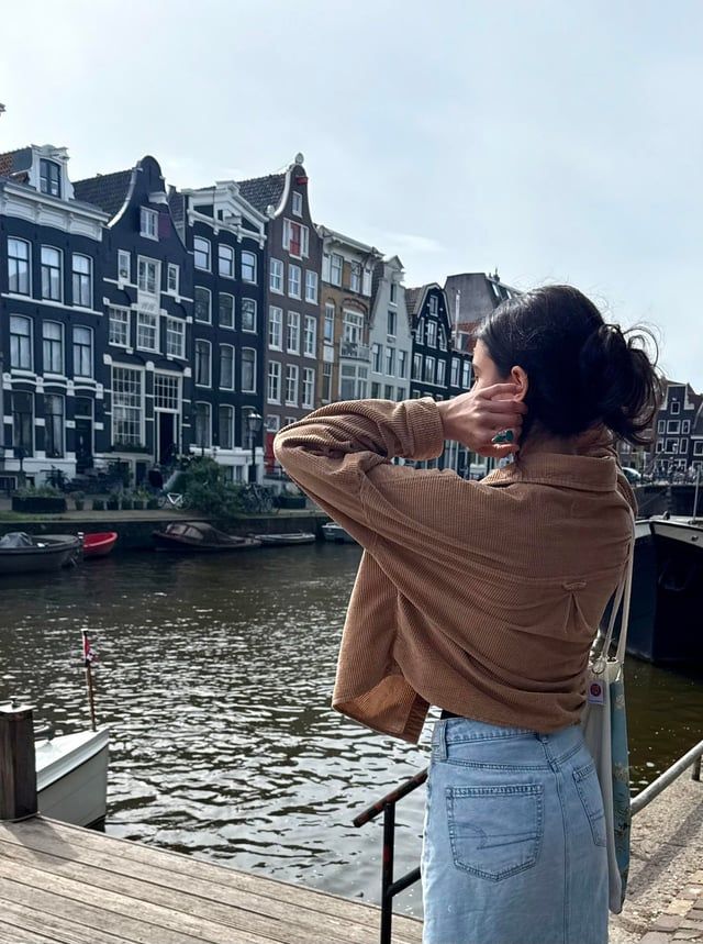 Corduroy Shirt and Denim Skirt for a Day Out Corduroy Shirt and Denim Skirt for a Day Out — Amsterdam Outfits
