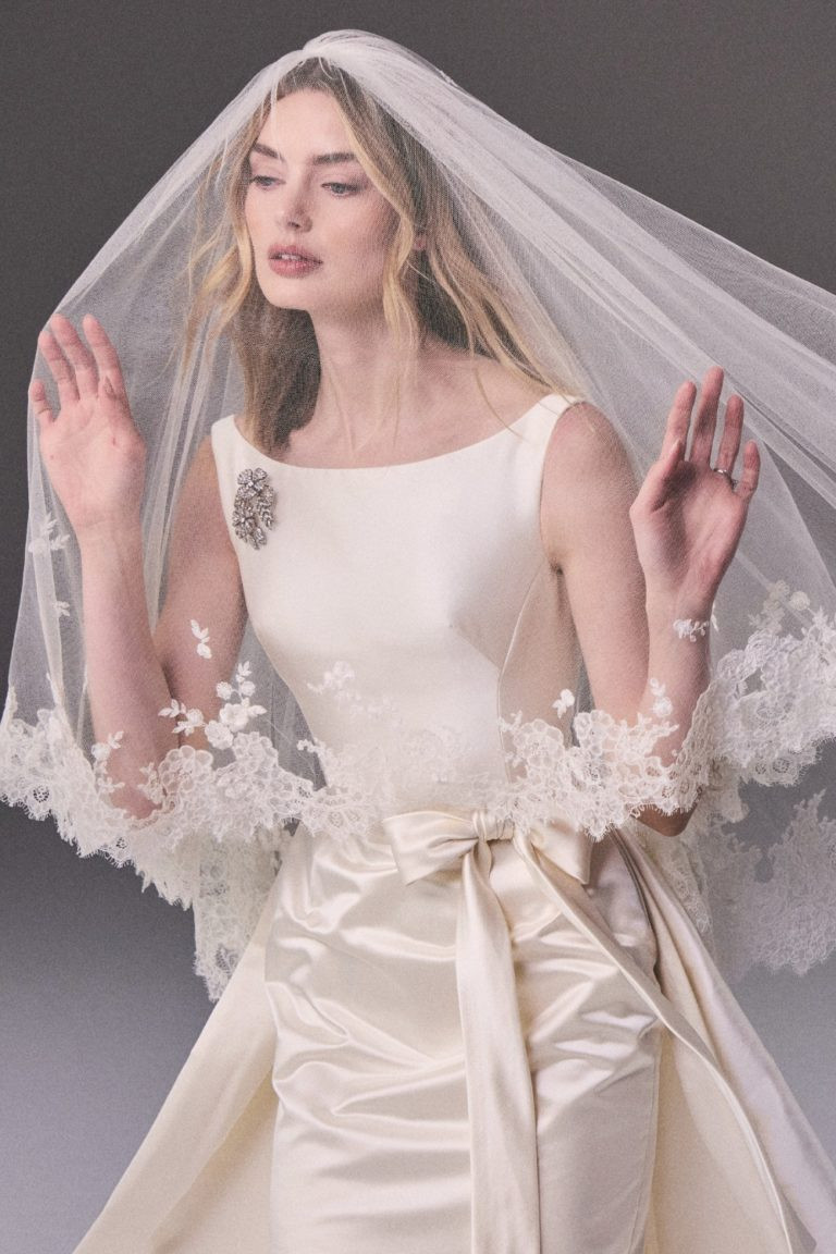Sleek Bob with Blunt Bangs Sleek Bob with Blunt Bangs — Wedding Hairstyles with Veil