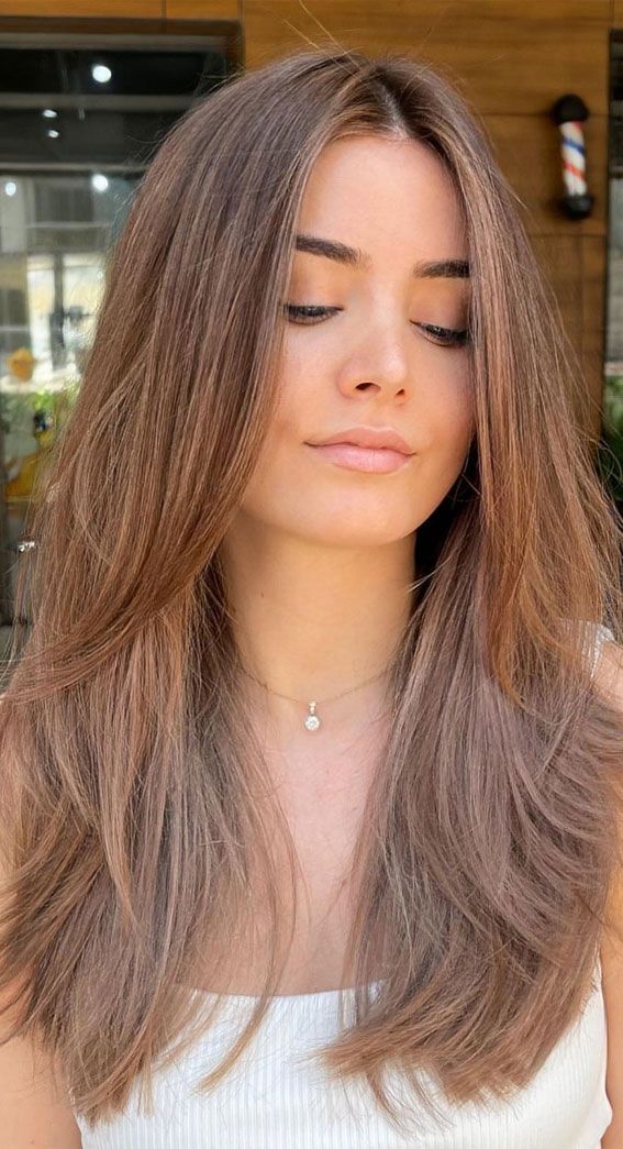 Long Brown Hair With Blonde Balayage Long Brown Hair With Blonde Balayage — Hairstyles for Round Faces