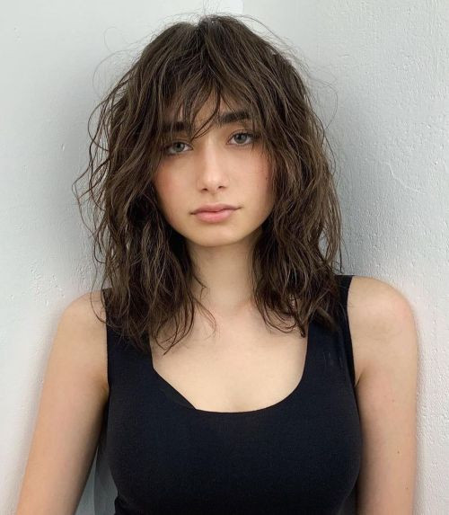 Textured Shag Wash and Go With Bangs Textured Shag Wash and Go With Bangs — Wash and Go Hairstyles