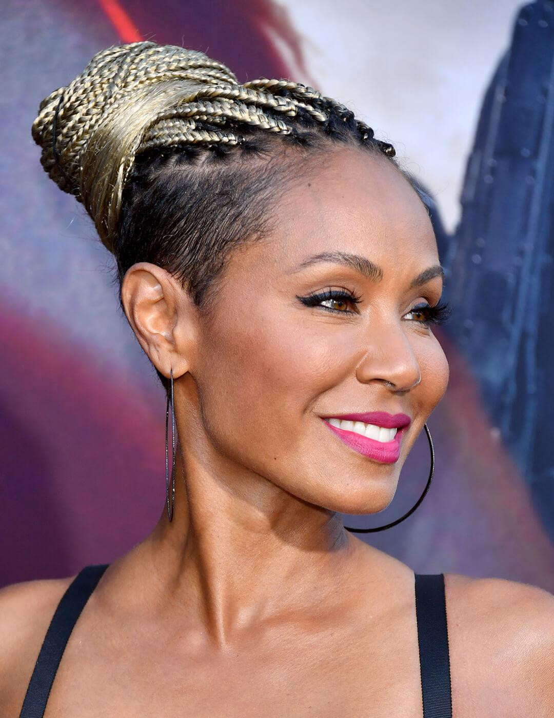 Swept-Back Crown With Blonde-Brown Mix — Knotless Braids Updo