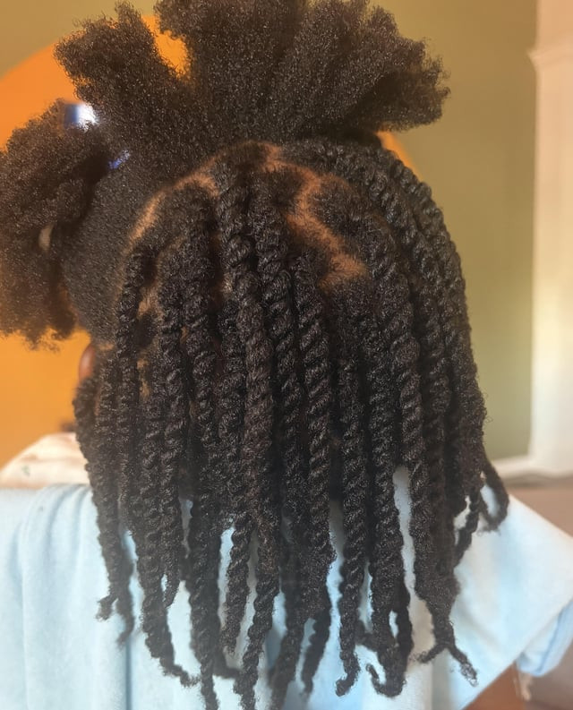 Twisted Locs Back View Twisted Locs Back View — Kids Loc Styles